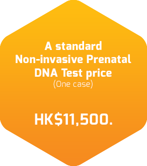 A DNA relationship test before birth test price (A case includes one pregnant mother and one alleged father) starts from HK$11,500.